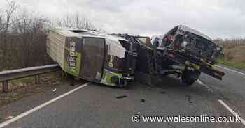 Serious crash involving truck and van closes busy bypass