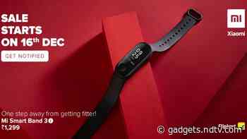 Mi Band 3i to Go on Sale in India via Flipkart Starting December 16