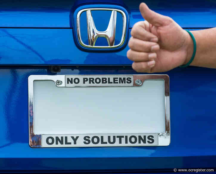 License-plate holders can’t be so fancy as to block the number