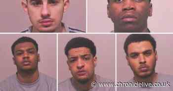 Five gang members jailed for 24 years following police chase through North Tyneside