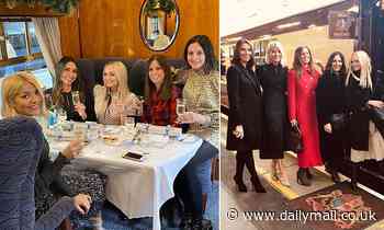 Holly Willoughby enjoys day on a vintage train with pals Christine Lampard and Emma Bunton