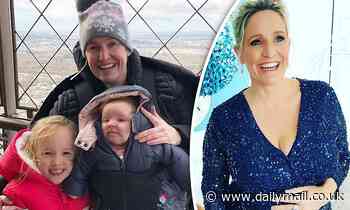 Fifi Box poses with daughters at the top of the Eiffel Tower