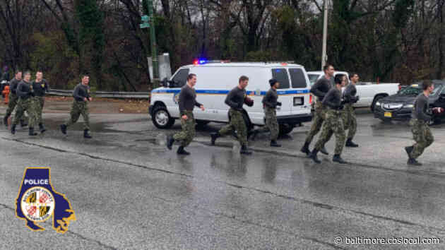 Navy Midshipmen Running Football To Philadelphia Ahead Of Army-Navy Game