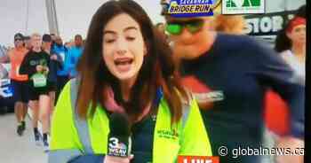 Man charged after he was videotaped slapping U.S. reporter’s rear on live TV