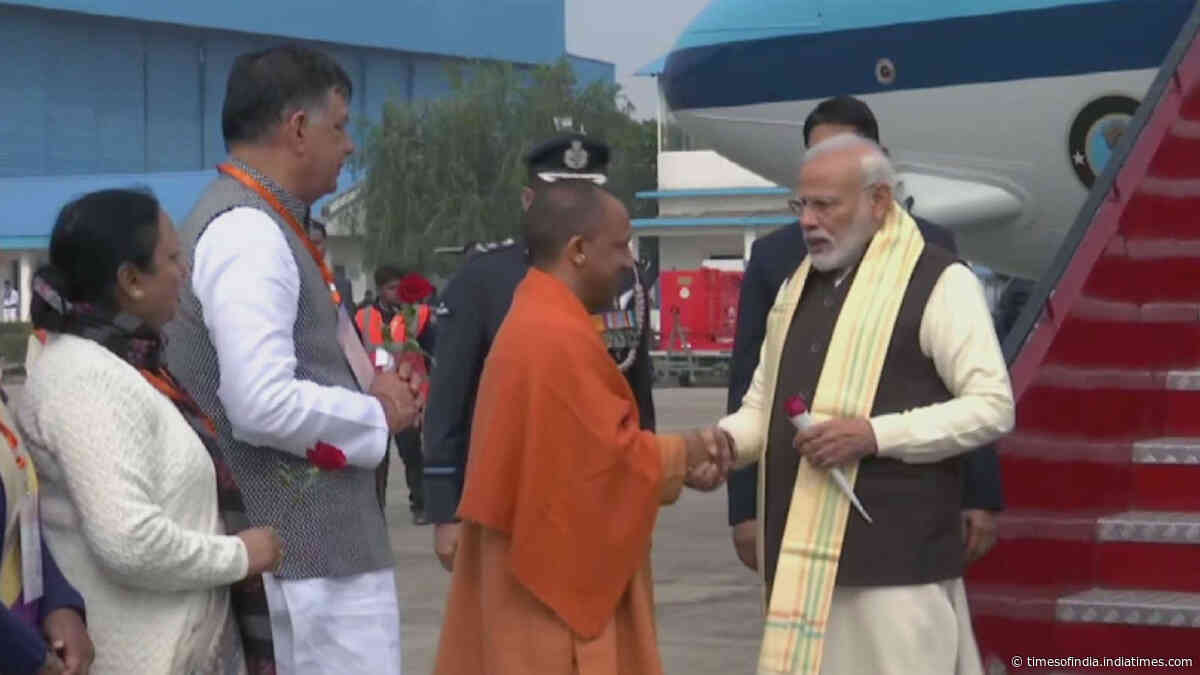 PM Modi arrives in Kanpur to attend National Ganga Council meeting