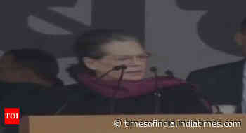 It's time to rise to save Country, its democracy: Sonia Gandhi
