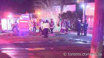 Mississauga highrise fire sends 2 people to hospital