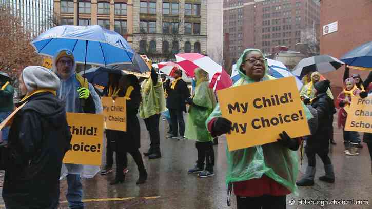 Pro Charter School Rally Outside Public Education Forum