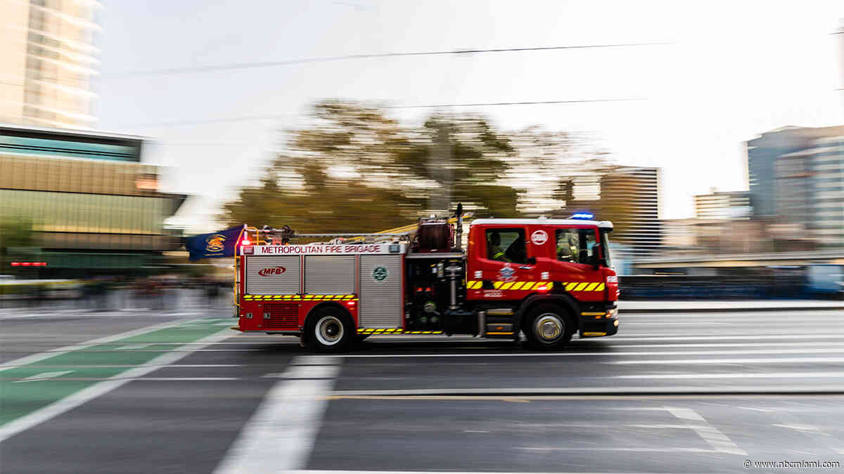 Man Dies After Crashing Into Fire Truck in Dania Beach