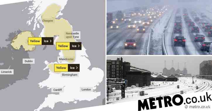 Snow blizzards to hit UK as Met Office issue ice warnings