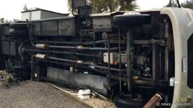 EF1 tornado flips over camper, leaves a path of damage, downed power lines