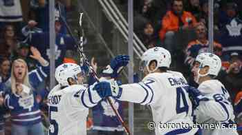 Andersen 36-save performance helps power Maple Leafs past Oilers 4-1