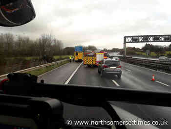 M5 collision causing heavy traffic