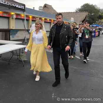 Olivia Newton-John and John Travolta reunite in Grease costumes for first time in 40 years