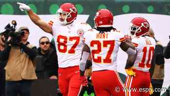 Chiefs TE Kelce gets 1,000 yards, sets NFL mark