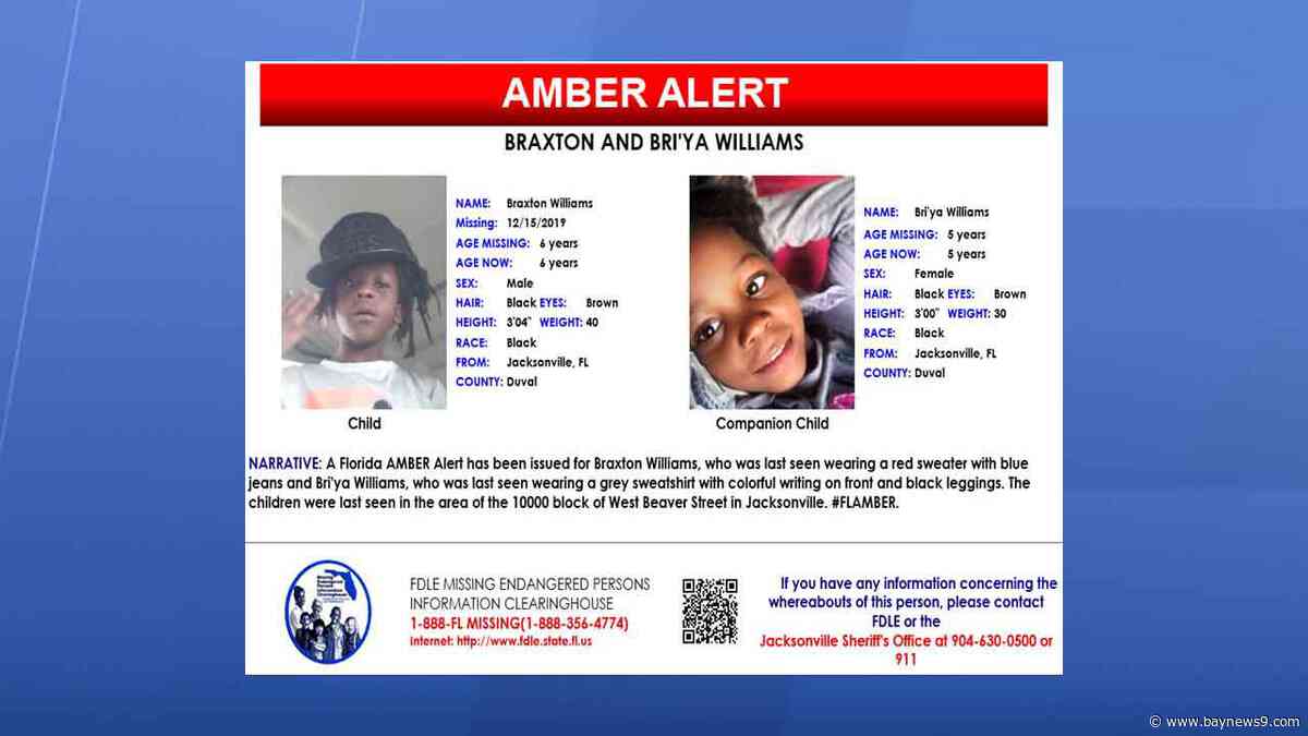 AMBER ALERT: Jacksonville Siblings — Ages 5, 6 — Missing from Home