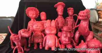 Models made out of Babybel wax by Mitchell McLanaghan