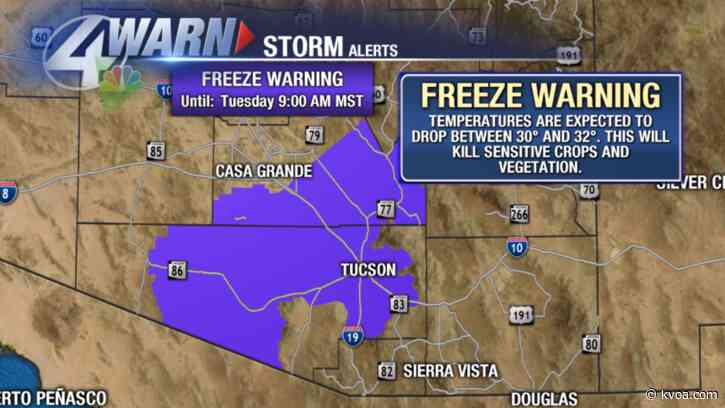 Temperatures closer to freezing Tuesday morning!