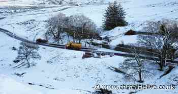 Snow covers parts of Northumberland as low temperatures hit North East