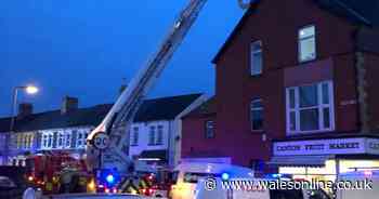 Firefighters called as two men stuck on scaffolding in Cardiff