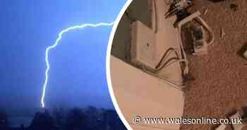 Lightning strike explodes phone sockets from walls during powerful Mumbles storm