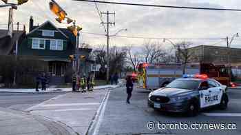Girl rushed to hospital with serious injuries after being struck by fire truck