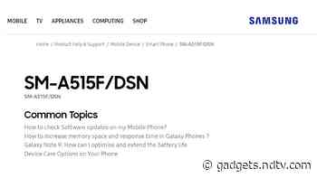 Samsung Galaxy A51 Support Page Goes Live on Samsung India Website, Hints at Imminent Launch