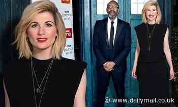 Jodie Whittake joins dapper co-star Lenny Henry at the Doctor Who photo call