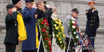 A 95-year-old former soldier was the only WWII veteran at the Battle of the Bulge memorial in Washington, DC