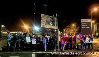 First pictures from picket lines across Northern Ireland as eleventh hour bid fails to end NHS walkout