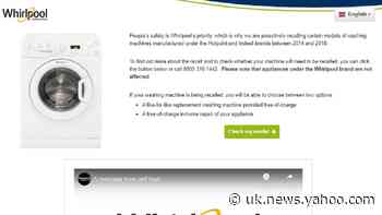 Washing machine recall site and helpline ‘fully operational’ after tech problem