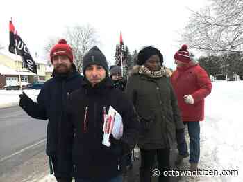 Education workers hold information pickets at Ottawa public high schools as strikes close schools elsewhere in province