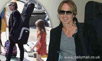 Keith Urban jets back to Sydney with  daughters Sunday Rose and Faith Margaret for Christmas 