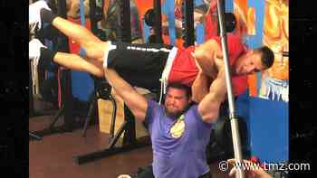 Rob Gronkowski Overhead Squatted By World's Strongest Man, 'This Guy's A Unit'