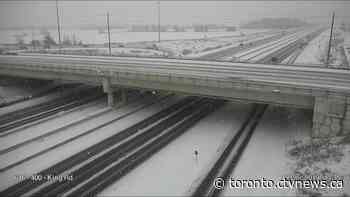 Highway 400 nortbound lanes near Barrie shut down after 20-vehicle collision