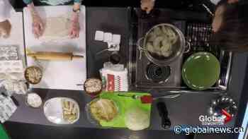 Global Edmonton sports anchor Kevin Karius cooks Christmas pierogi with neighbour Olga