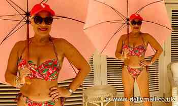 Denise Welch, 61, flaunts her fab new physique in a red bikini