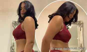 Love Island's Malin Andersson parades her curves in red lacy lingerie