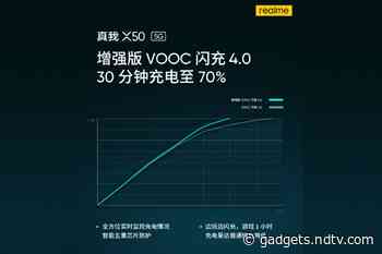 Realme X50 5G to Come With Enhanced VOOC 4.0 Flash Charge Fast Charging Tech, Teaser Reveals