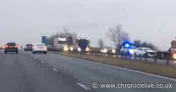 One person taken to hospital after multi-vehicle crash closed A1 north near Durham