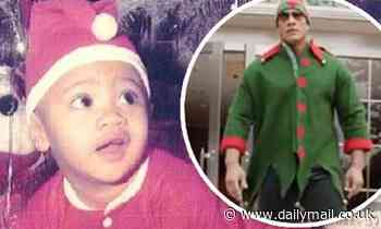 Dwayne The Rock Johnson shares Xmas snap as a 'pebble' plus funny video of his Jumanji surprise