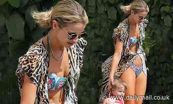 Vogue Williams proudly displays her incredible bikini body as she dotes on son Theodore in St Barts