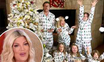 Tori Spelling hits back at trolls who accuse her of using her kids to promote Christmas PJs and tree