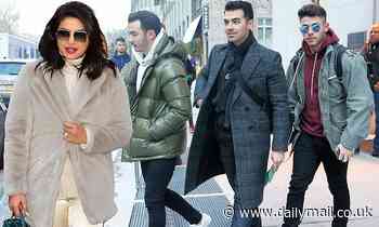 The Jonas Brothers step in style ahead of Jingle Ball as Priyanka Chopra rocks silky pants in NYC