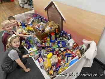 Blackrod Primary School opens a food collection point in a specially built stable