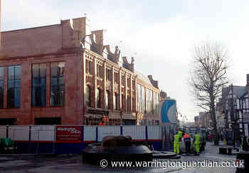 Scaffolding removed on new market building