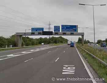 Three-car crash closes lane on M61 northbound