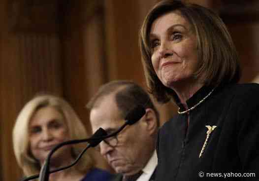 What was on the brooch Nancy Pelosi wore to Trump's impeachment?