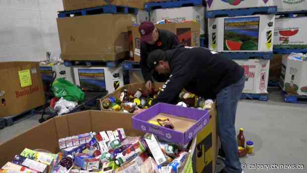 Veterans Association Food Bank handing out hampers in Calgary
