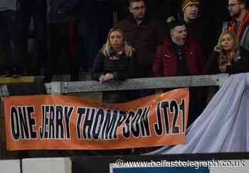 'He'll always be with us': Carrick Rangers welcome Jerry Thompson's family to first game since much-loved player's funeral